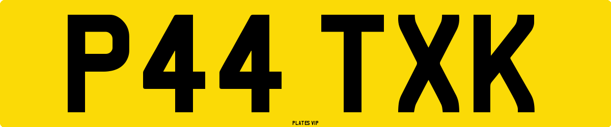 P44 TXK Number Plate