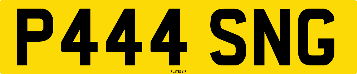 P444 SNG Number Plate