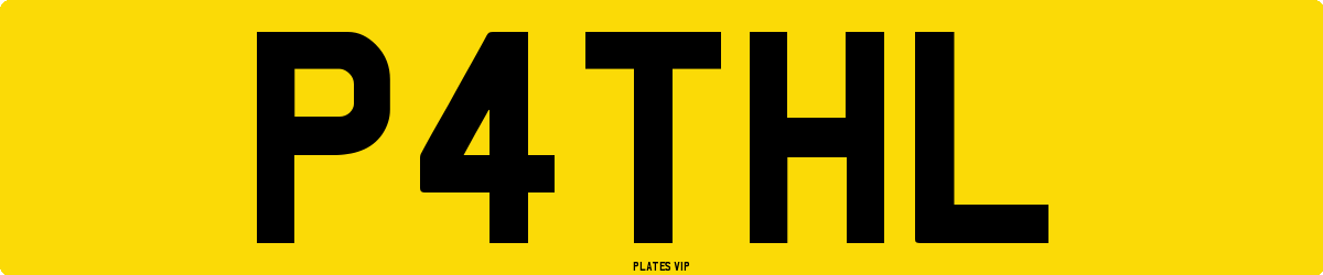 P4THL Number Plate