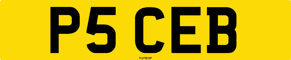 P5 CEB Number Plate