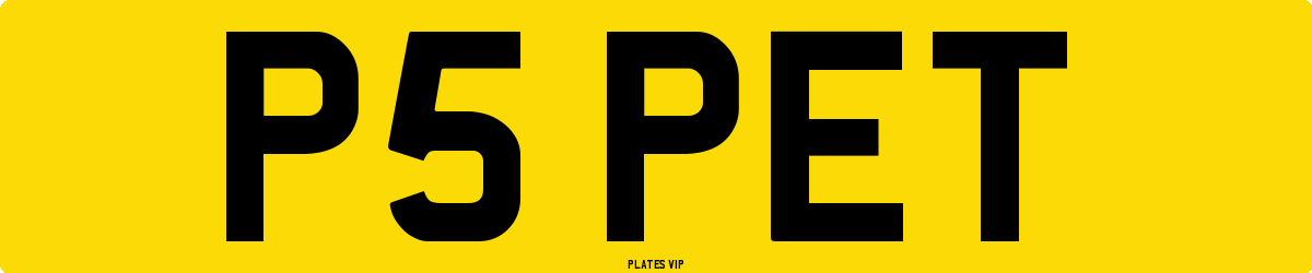 P5 PET Number Plate