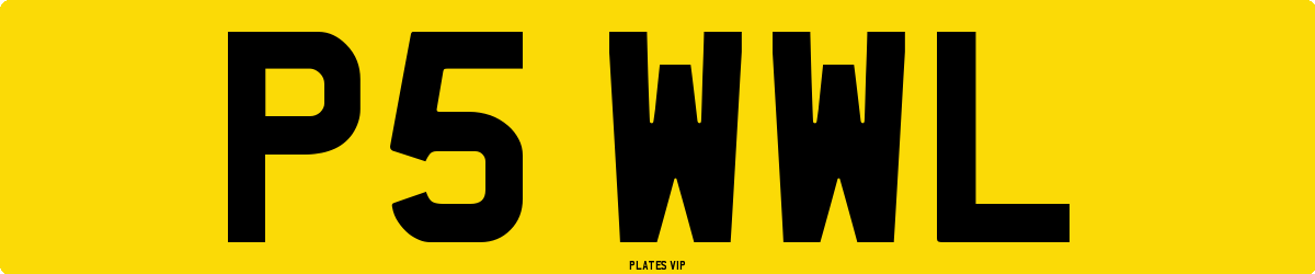 P5 WWL Number Plate