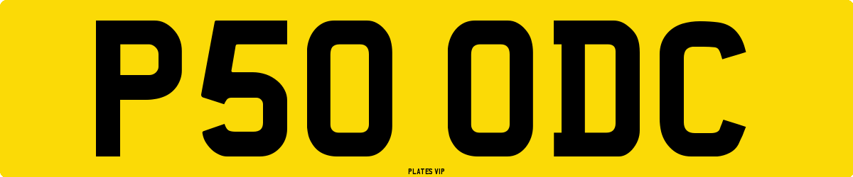 P50 ODC Number Plate