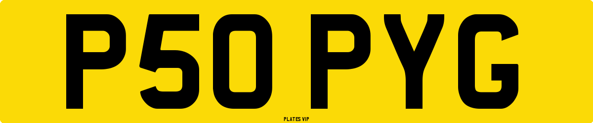 P50 PYG Number Plate