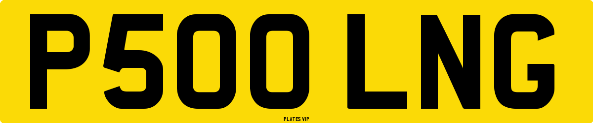 P500 LNG Number Plate