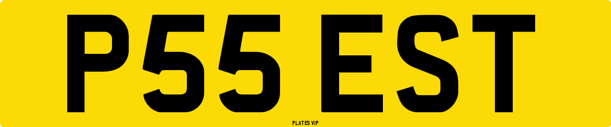 P55 EST Number Plate