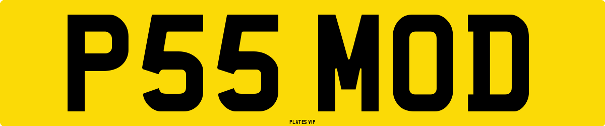 P55 MOD Number Plate