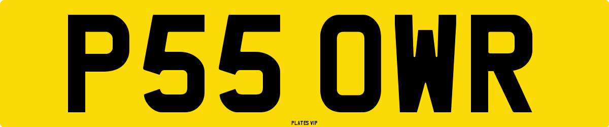 P55 OWR Number Plate