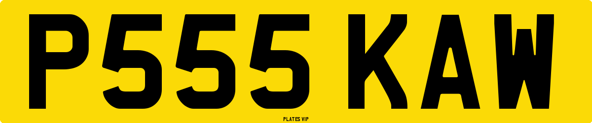 P555 KAW Number Plate