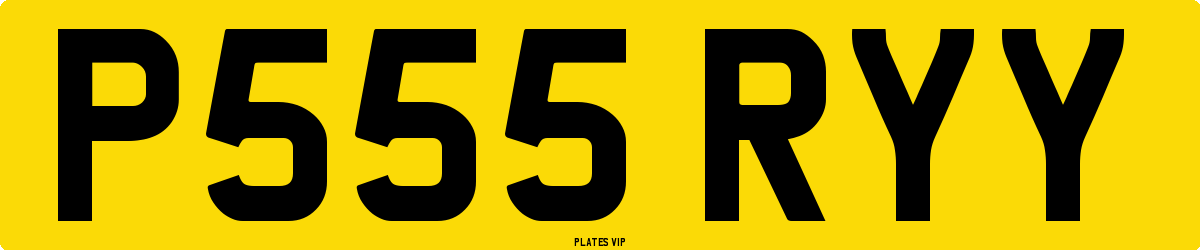 P555 RYY Number Plate
