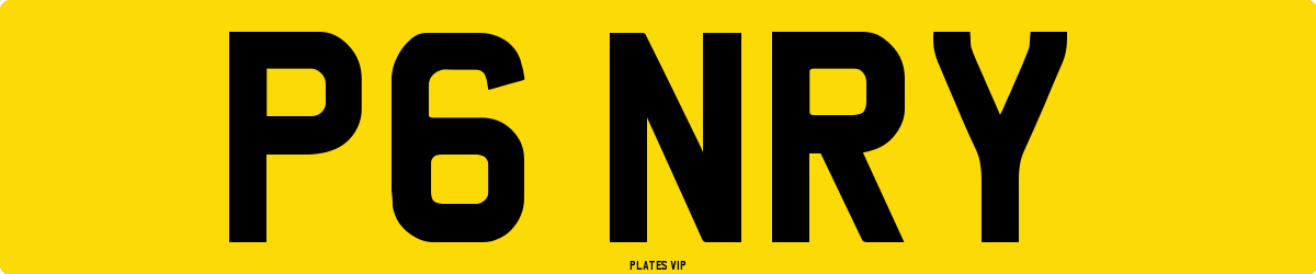 P6 NRY Number Plate
