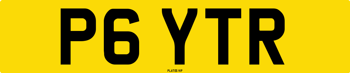 P6 YTR Number Plate
