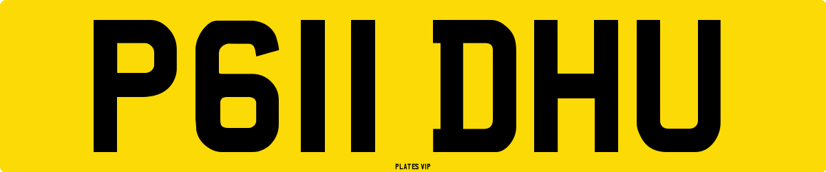 P611 DHU Number Plate