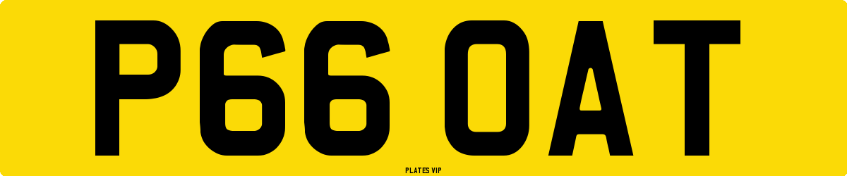 P66 OAT Number Plate