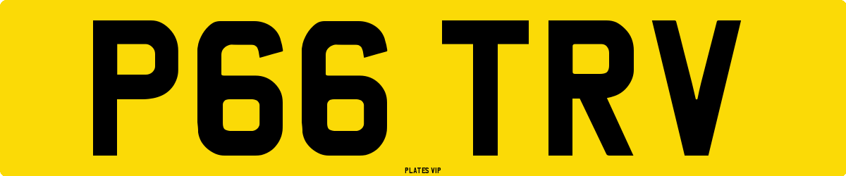 P66 TRV Number Plate