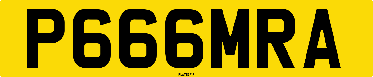 P666MRA Number Plate