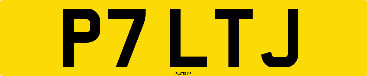 P7 LTJ Number Plate