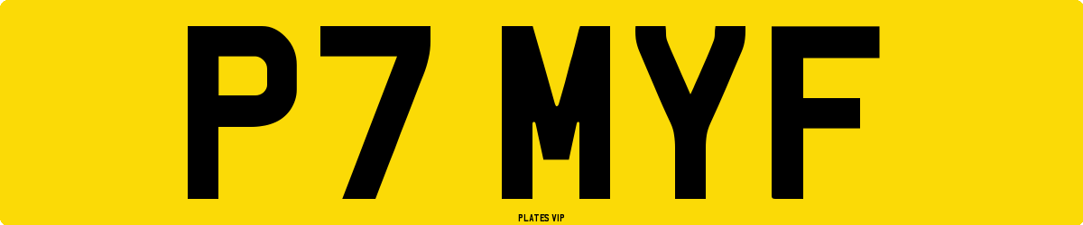 P7 MYF Number Plate