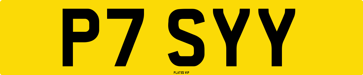 P7 SYY Number Plate