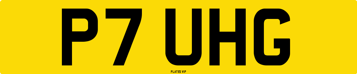 P7 UHG Number Plate