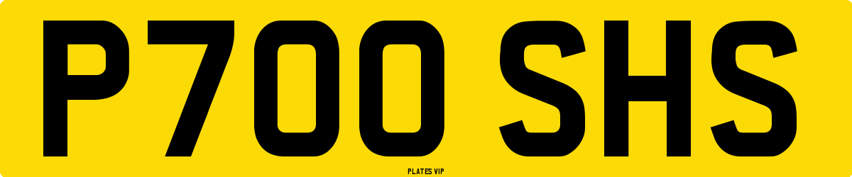 P700 SHS Number Plate