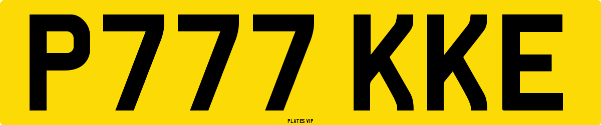 P777 KKE Number Plate