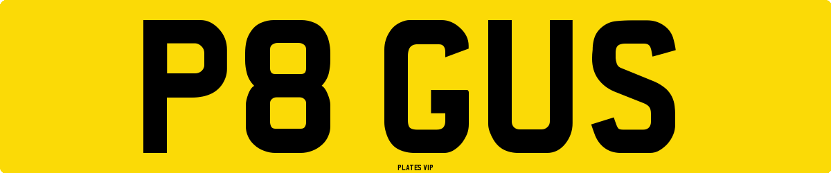P8 GUS Number Plate