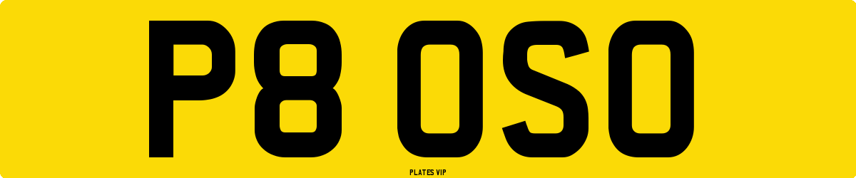 P8 OSO Number Plate