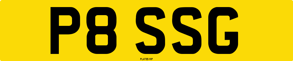 P8 SSG Number Plate