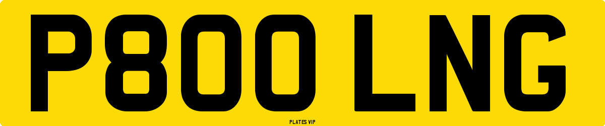 P800 LNG Number Plate
