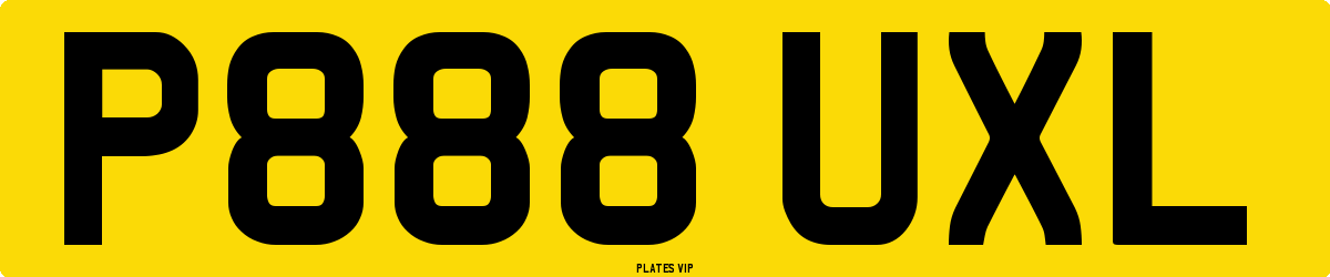P888 UXL Number Plate