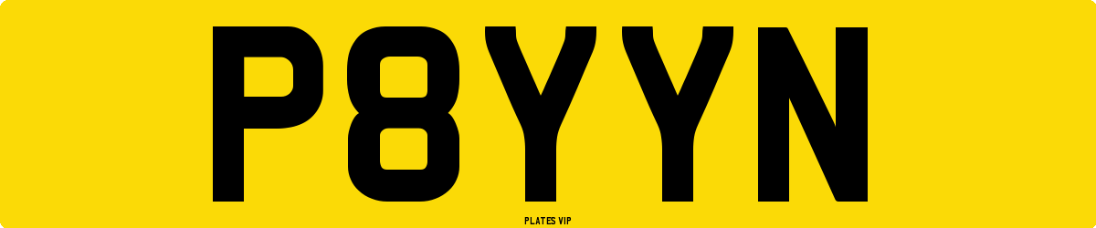 P8YYN Number Plate