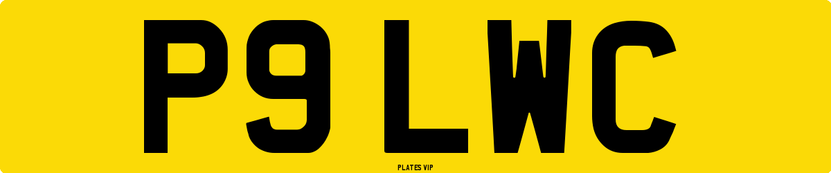 P9 LWC Number Plate