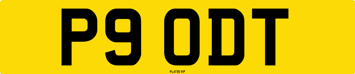 P9 ODT Number Plate