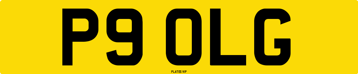 P9 OLG Number Plate