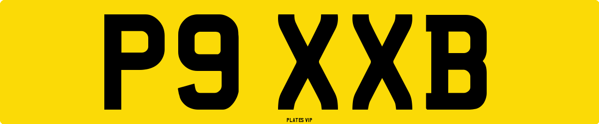 P9 XXB Number Plate