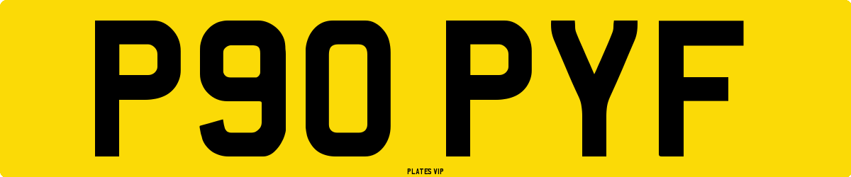 P90 PYF Number Plate