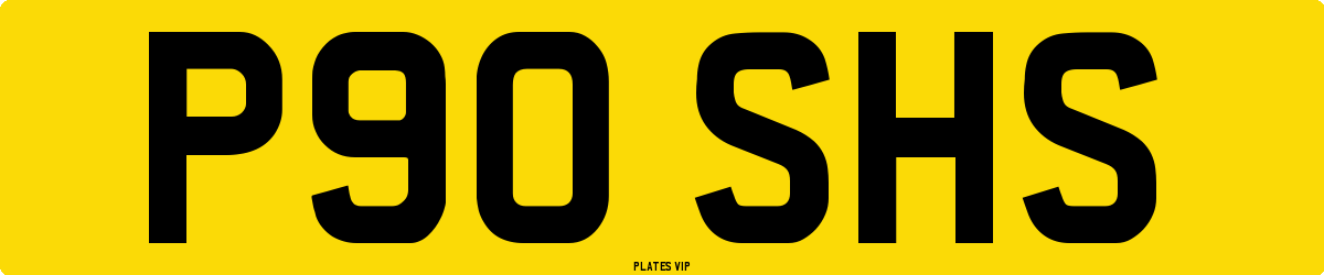 P90 SHS Number Plate