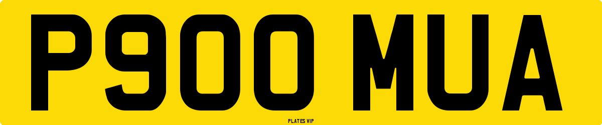 P900 MUA Number Plate