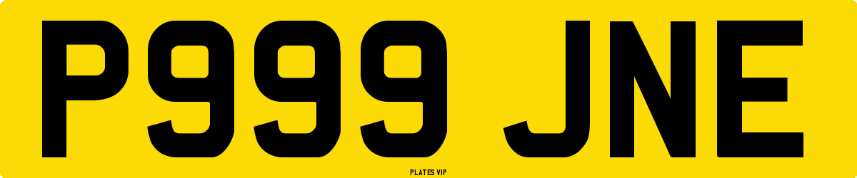 P999 JNE Number Plate