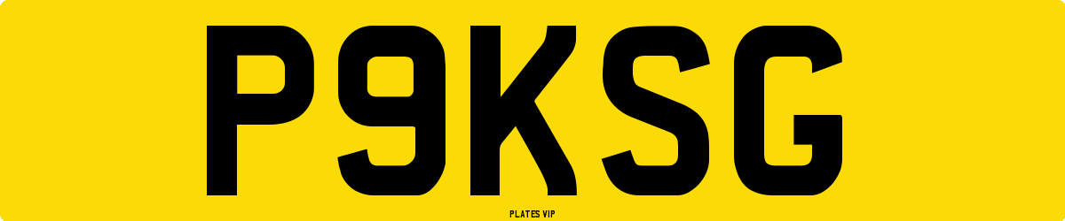 P9KSG Number Plate