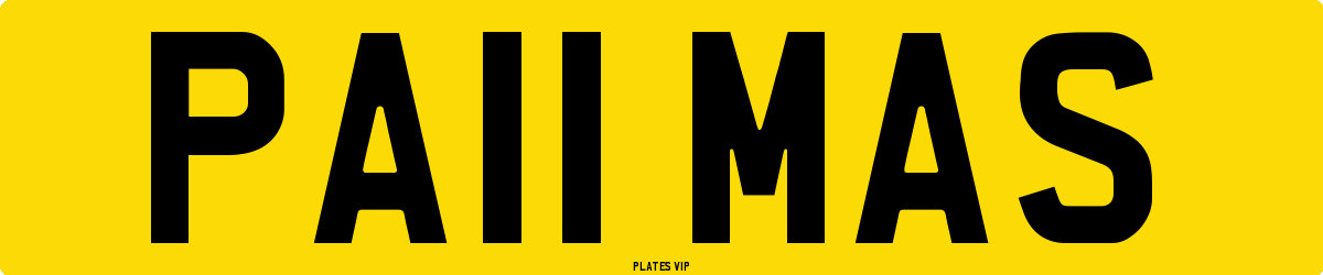 PA11 MAS Number Plate