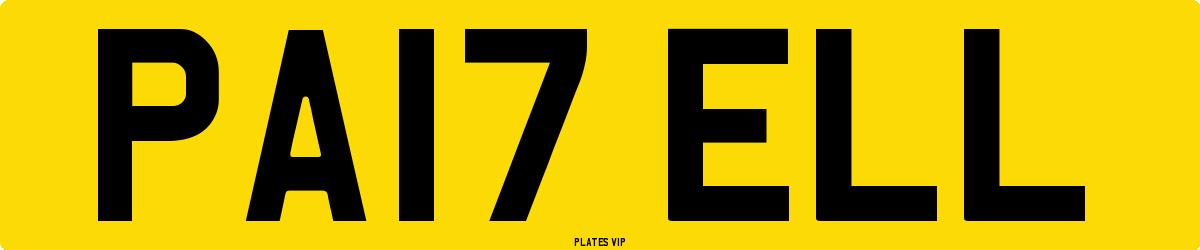PA17 ELL Number Plate