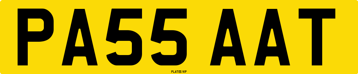 PA55 AAT Number Plate