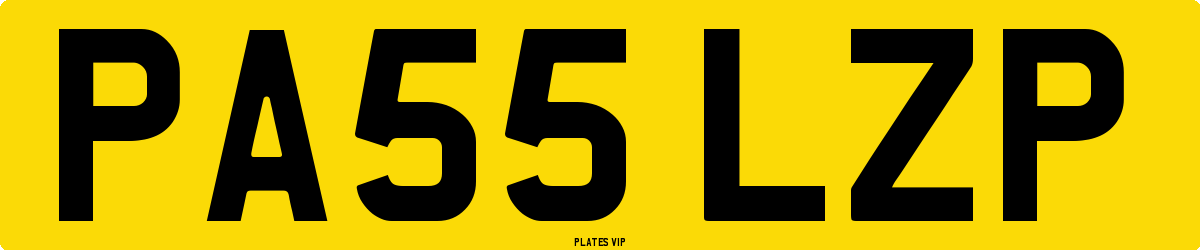 PA55 LZP Number Plate
