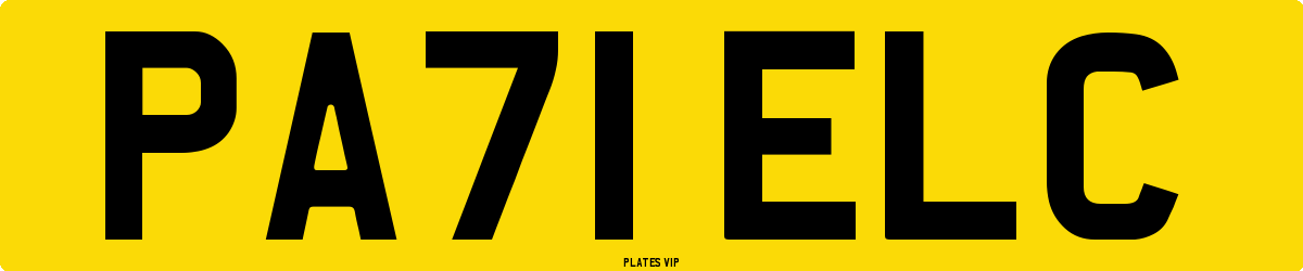 PA71 ELC Number Plate