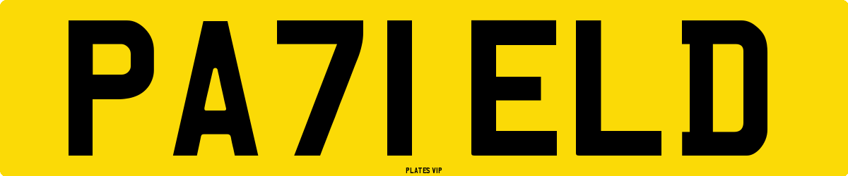 PA71 ELD Number Plate
