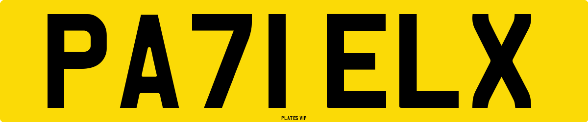 PA71 ELX Number Plate