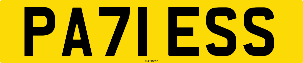 PA71 ESS Number Plate