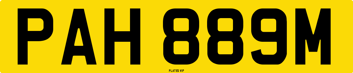 PAH 889M Number Plate